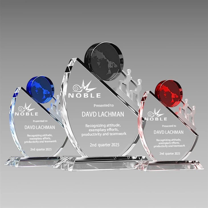 Achievement Trophy Crystal Teamwork Award suppliers