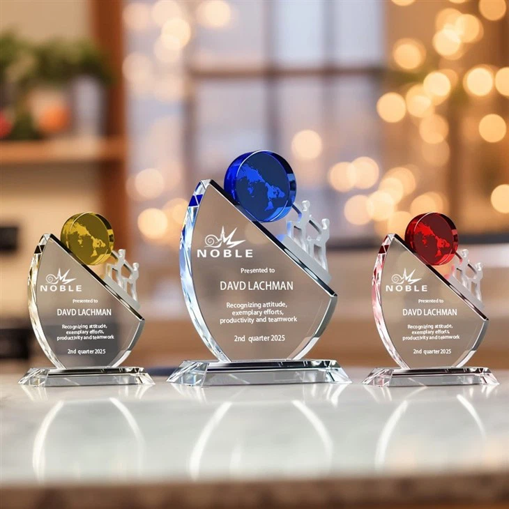 Achievement Trophy Crystal Teamwork Award suppliers
