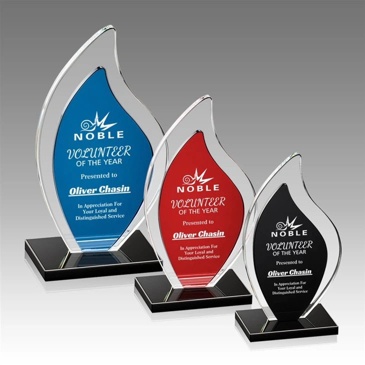 Custom Plaque Crystal Flame Trophies suppliers