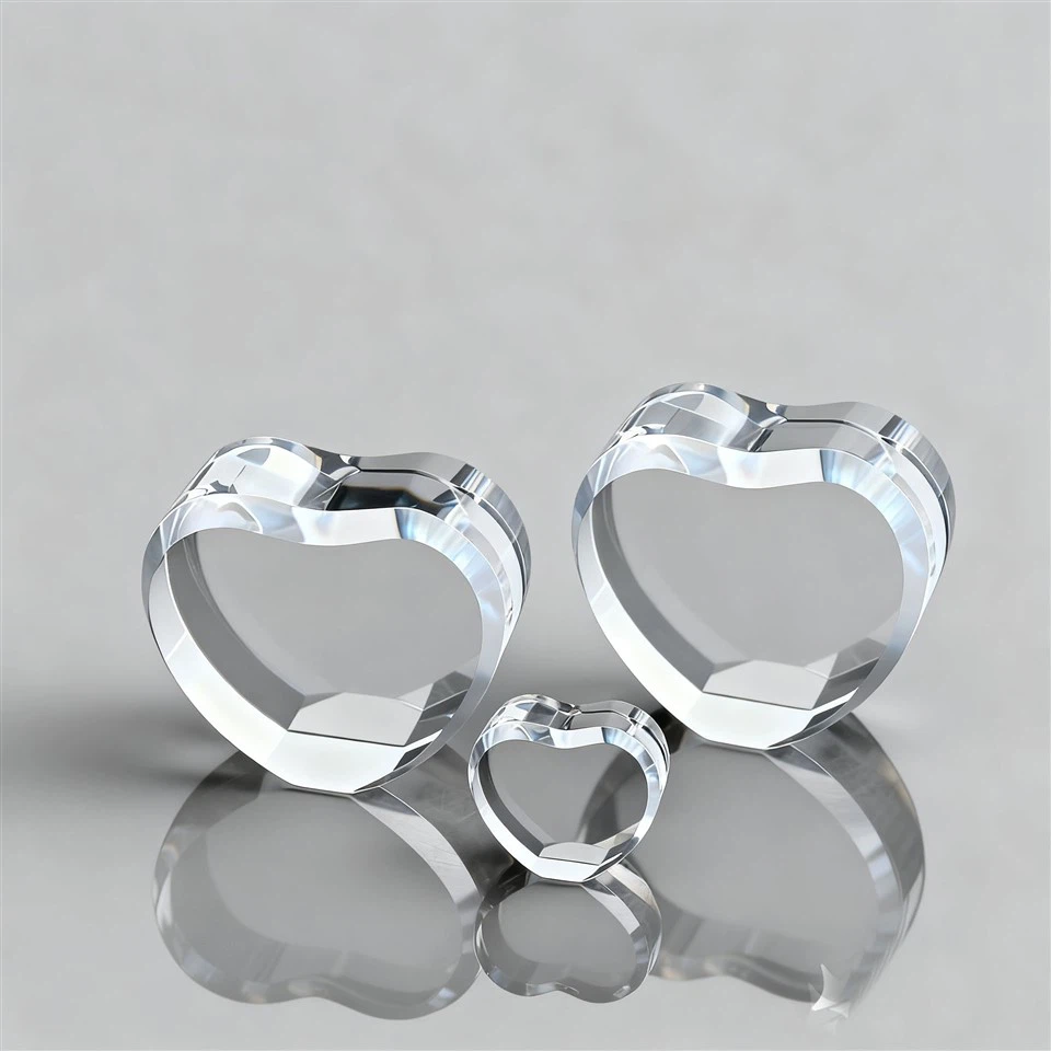 Free Standing Blank Crystal Heart Award