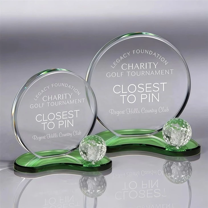 Green Vittoria Crystal Golf Award For Teamwork Collaboration best