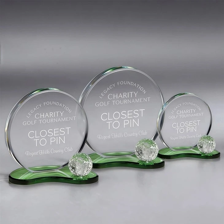 Green Vittoria Crystal Golf Award For Teamwork Collaboration price