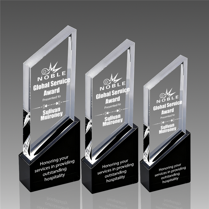 New Design Engraved Crystal Trophy