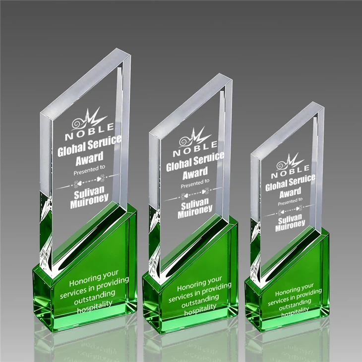 New Design Engraved Crystal Trophy high quality