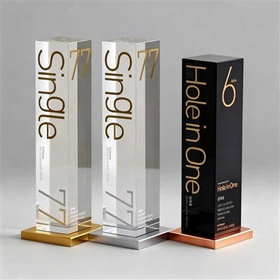 Creative Crystal Cube Trophy Custom Crystal Golf Award