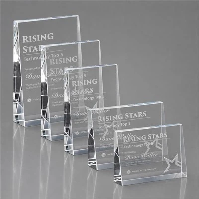 Custom Solid Rectangle Crystal Award Plaques