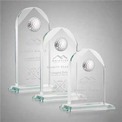 Glass Golf Trophies