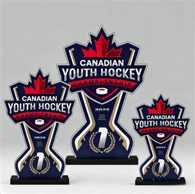 Single Layer Acrylic Hockey Trophies